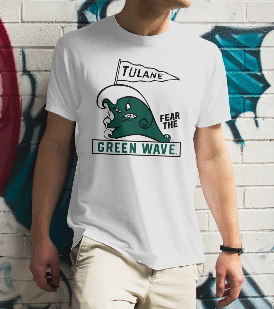 Tulane Green Wave Fear The Green Wave Retro T-Shirt