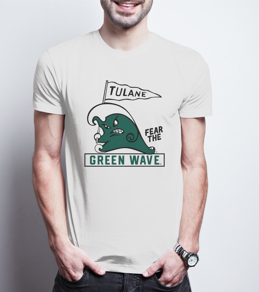 Tulane Green Wave Fear The Green Wave Retro T-Shirt