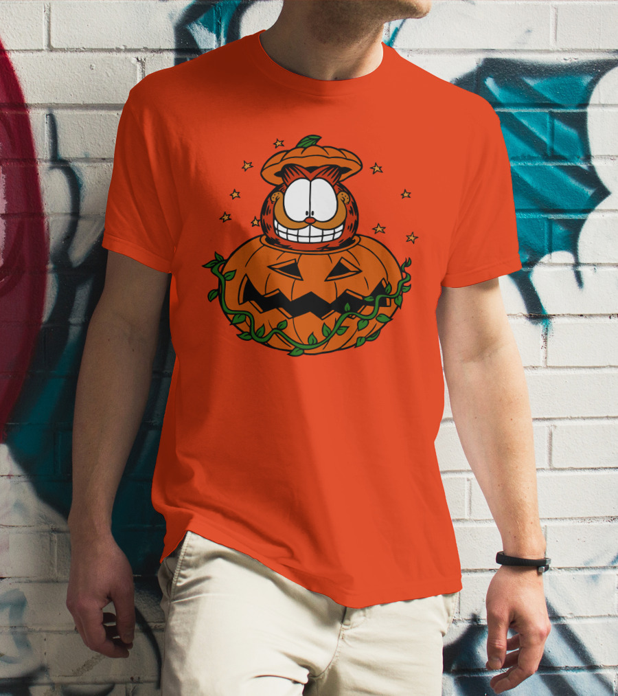 Garfield Jack-O'-Lantern Halloween Pumpkin T-Shirt