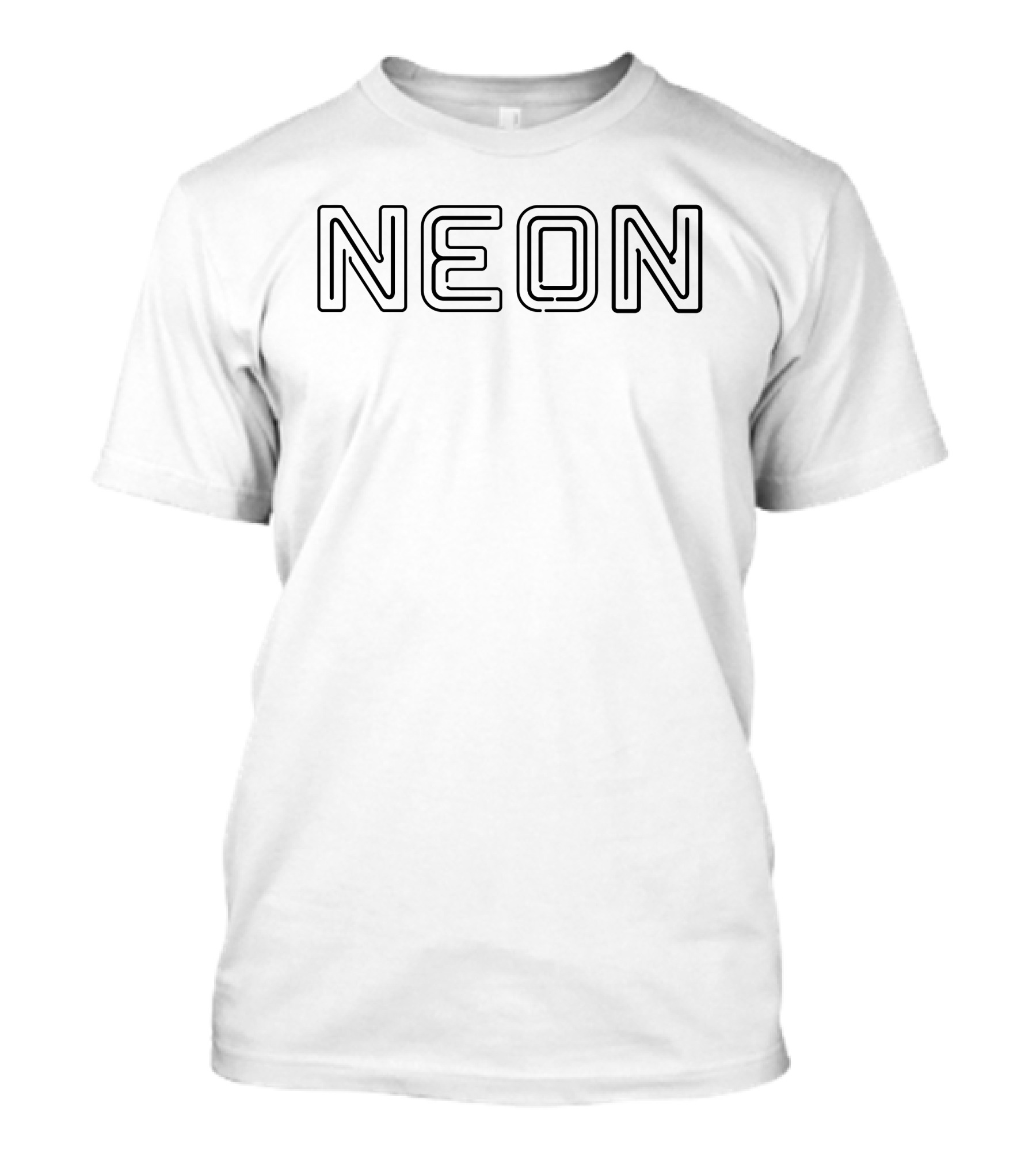 Neon Text Bold Outline T-Shirt