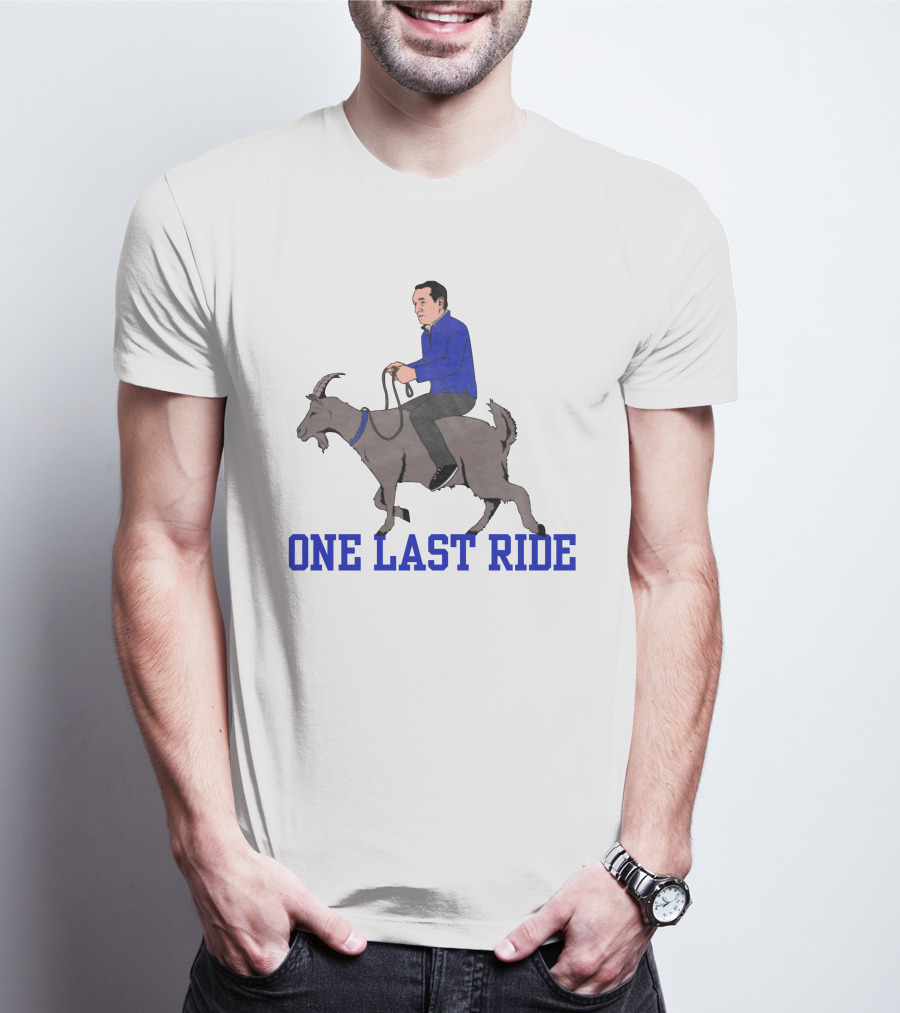 One Last Ride Goat Rider Blue T-Shirt
