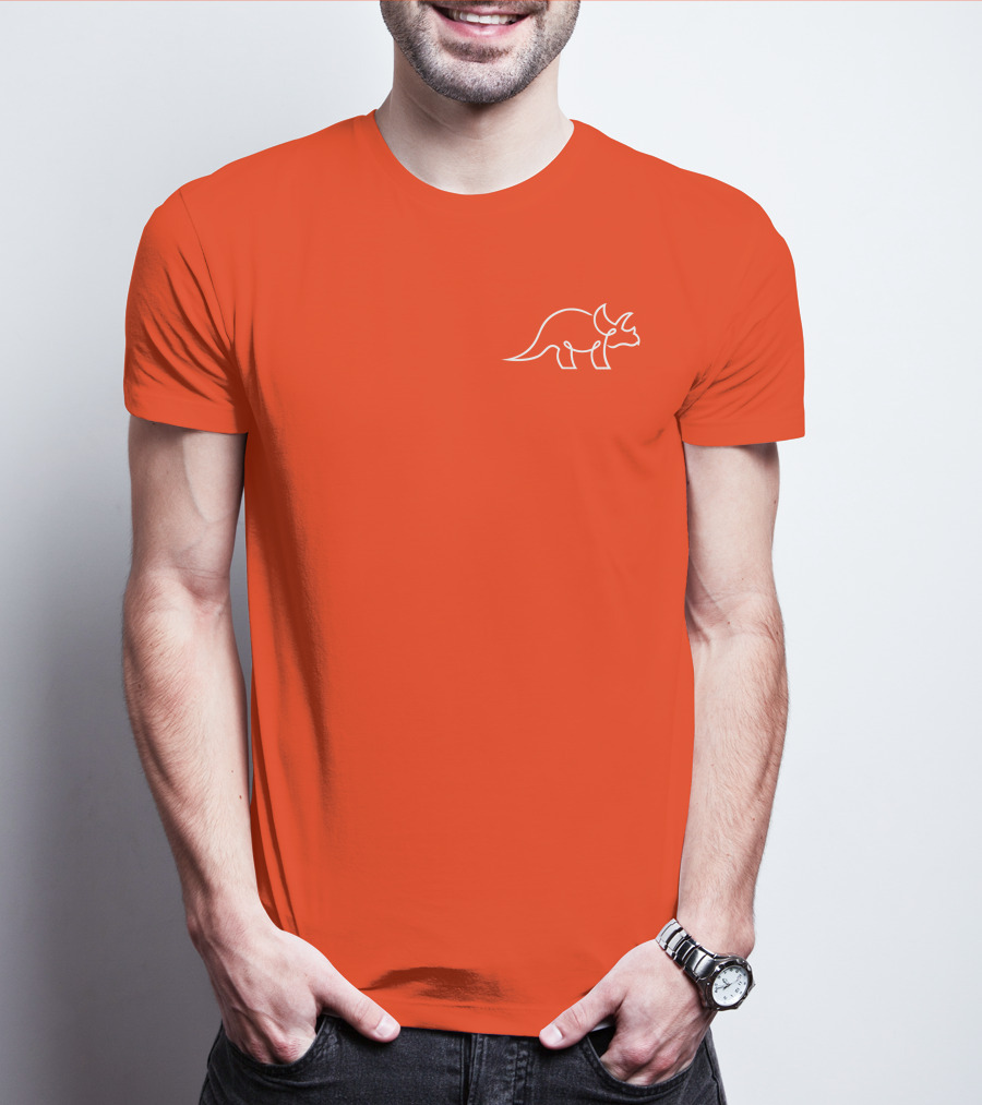 The Try Guys Dinosaur Outline Triceratops T-Shirt
