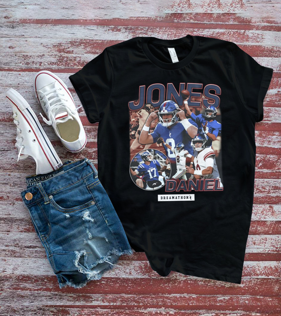 Jones Daniel Dreamathon Football Giants Quarterback Athlete T-Shirt