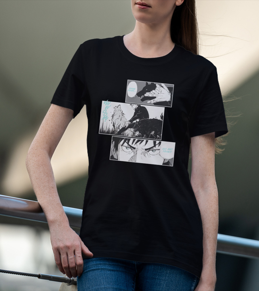 Shonen Jump Jujutsu Kaisen Megumi Divine Dogs Go And Feast T-Shirt