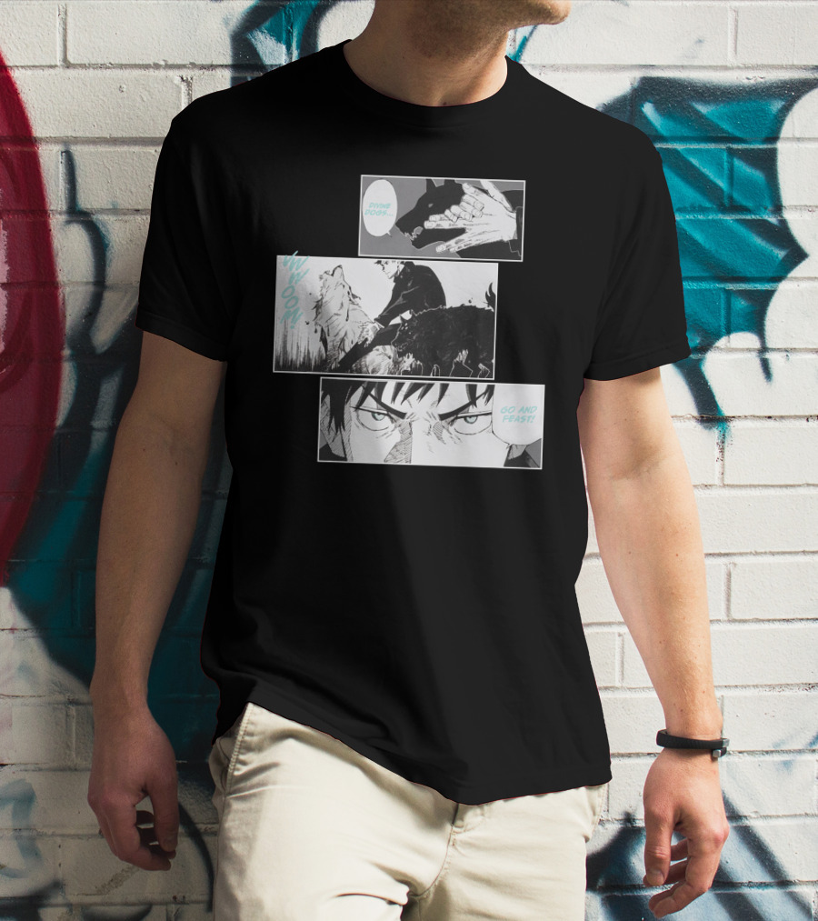 Shonen Jump Jujutsu Kaisen Megumi Divine Dogs Go And Feast T-Shirt