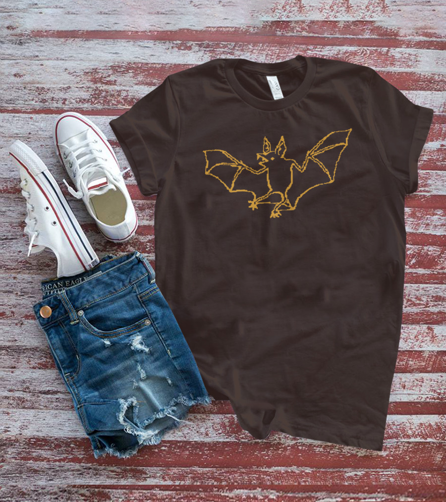 Cave Town Bat Sketch Knit T-Shirt
