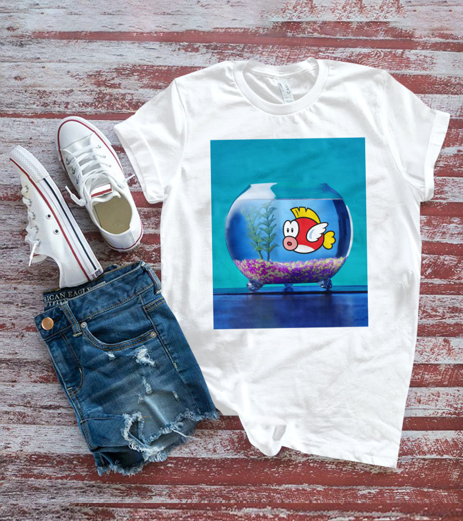 Nintendo Mario Cheep Cheep Fish Bowl T-Shirt