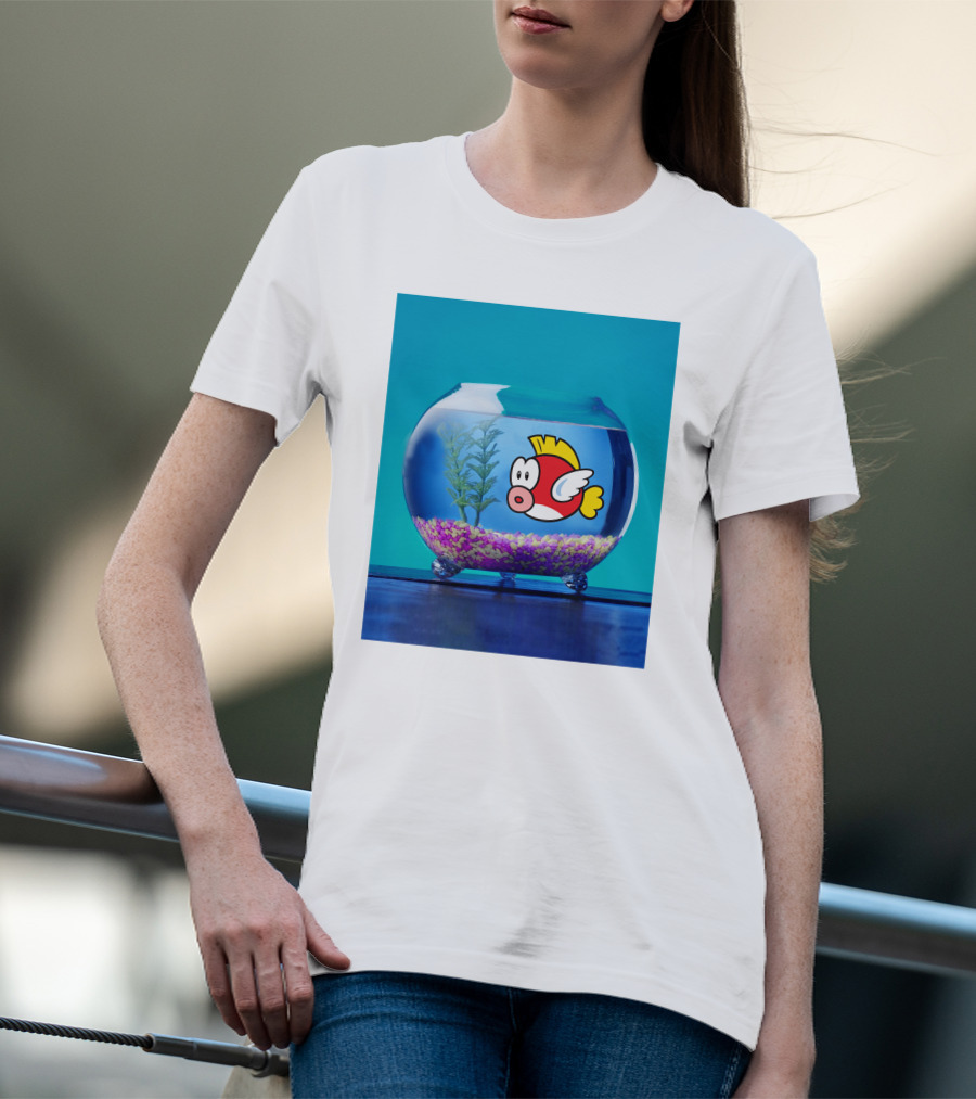 Nintendo Mario Cheep Cheep Fish Bowl T-Shirt