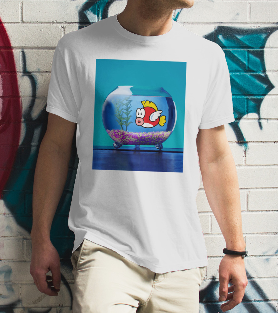 Nintendo Mario Cheep Cheep Fish Bowl T-Shirt