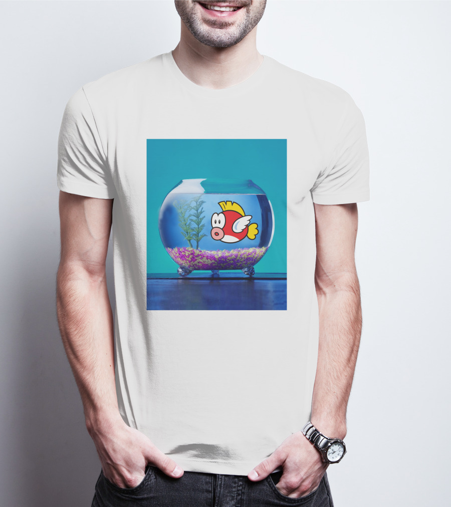 Nintendo Mario Cheep Cheep Fish Bowl T-Shirt