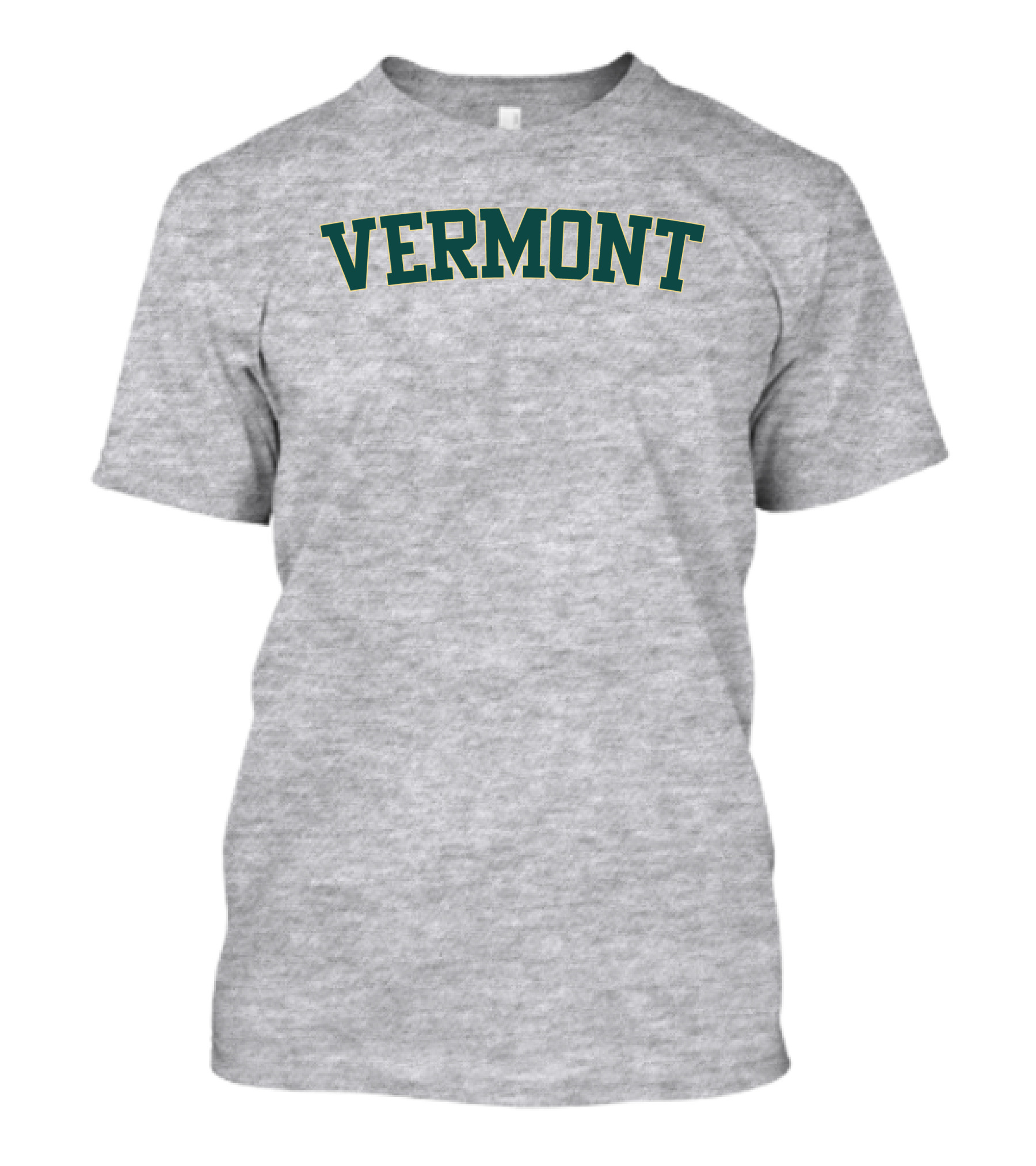 Vermont Green College Style Block Letters T-Shirt