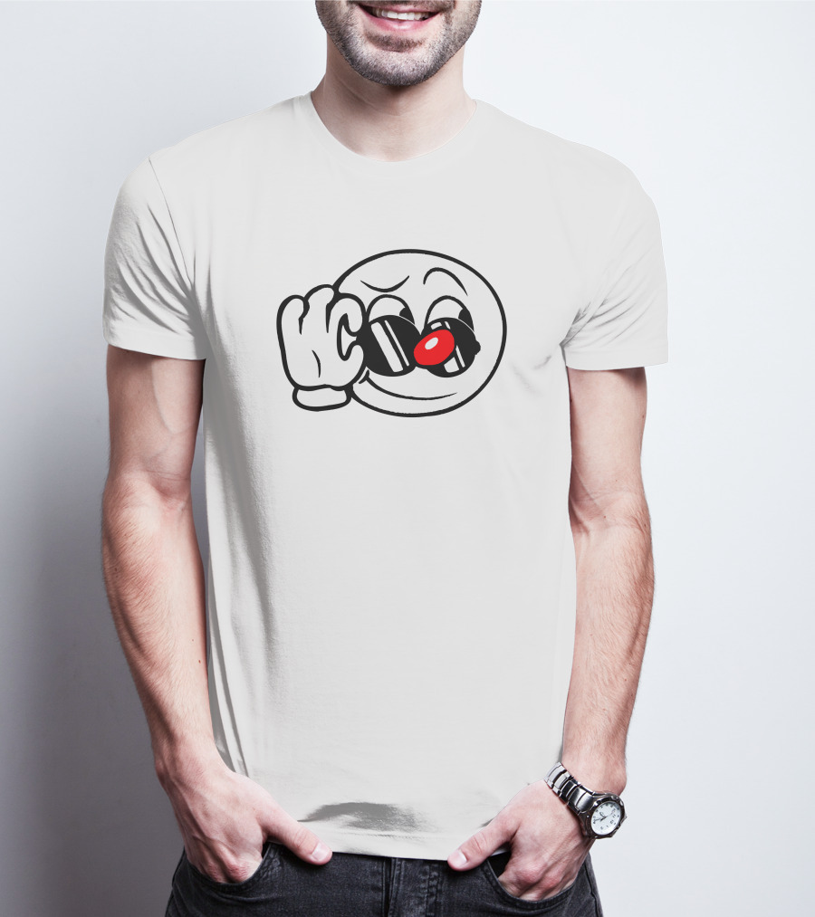 Looking Cool Ice Cream Character With Sunglasses T-Shirt