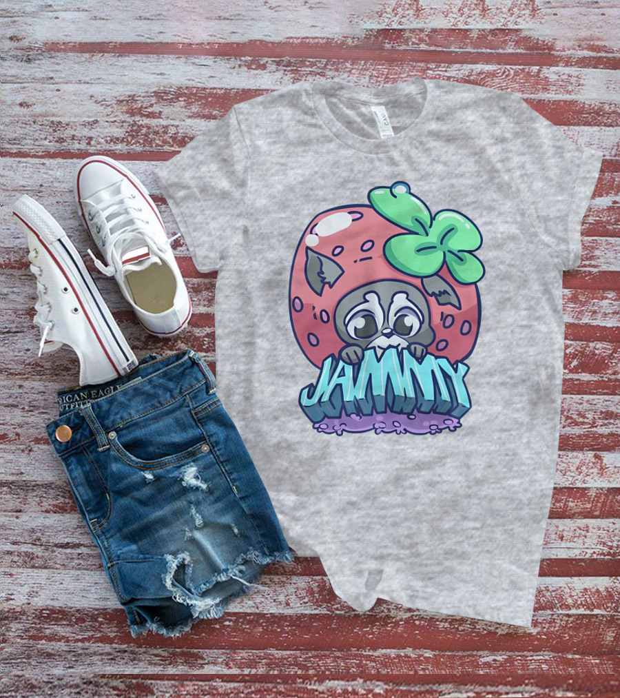 Jamplan Shop Jammin' Cute Strawberry Animal Jammy T-Shirt