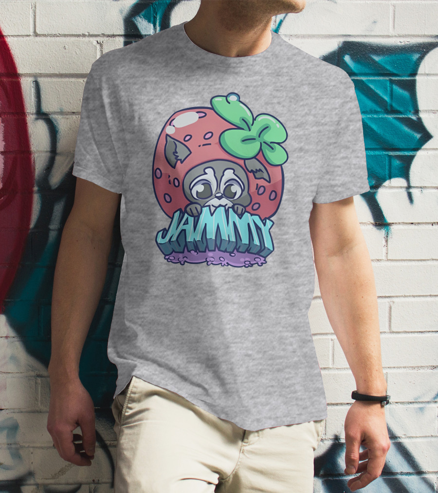 Jamplan Shop Jammin' Cute Strawberry Animal Jammy T-Shirt