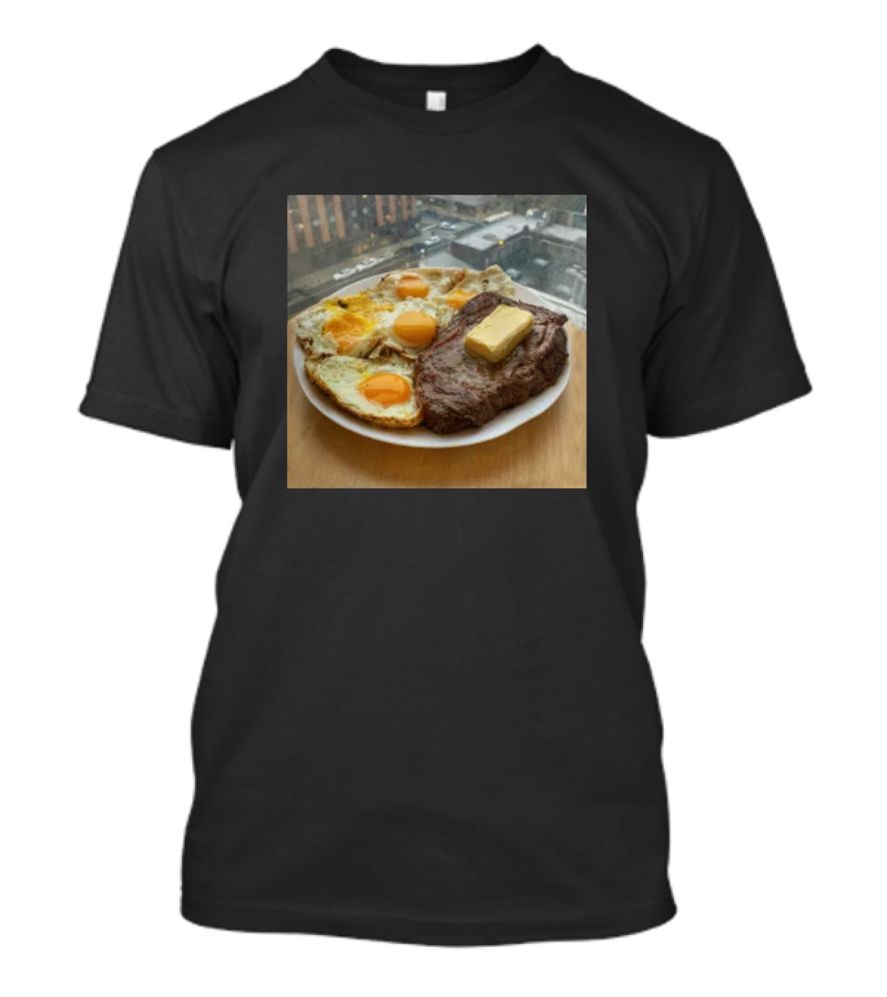 Steak And Eggs With Butter Plate T-Shirt