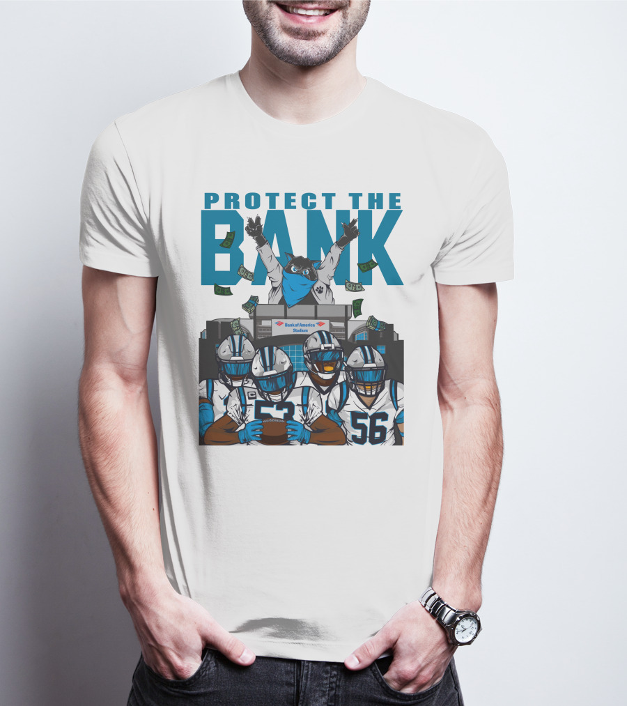 PROTECT THE BANK Bank Of America Stadium Football Team Gear T-Shirt