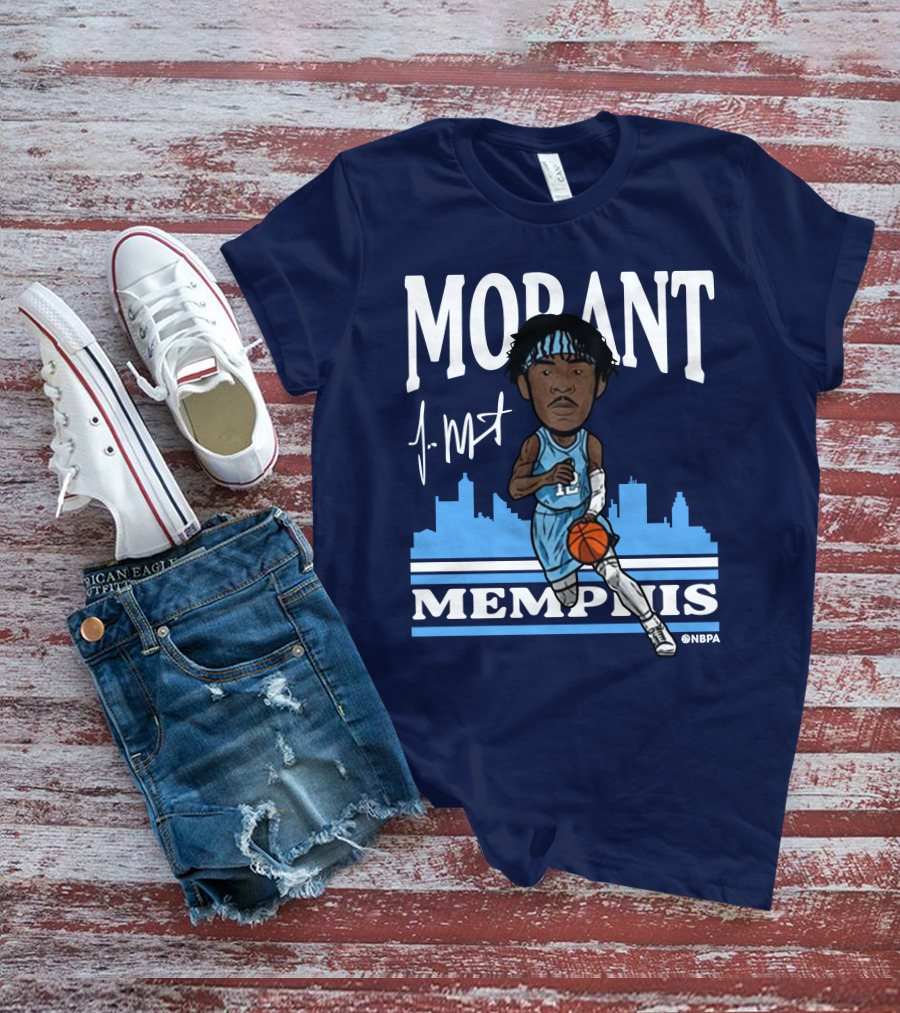 Morant Memphis Basketball Skyline NBPA T-Shirt