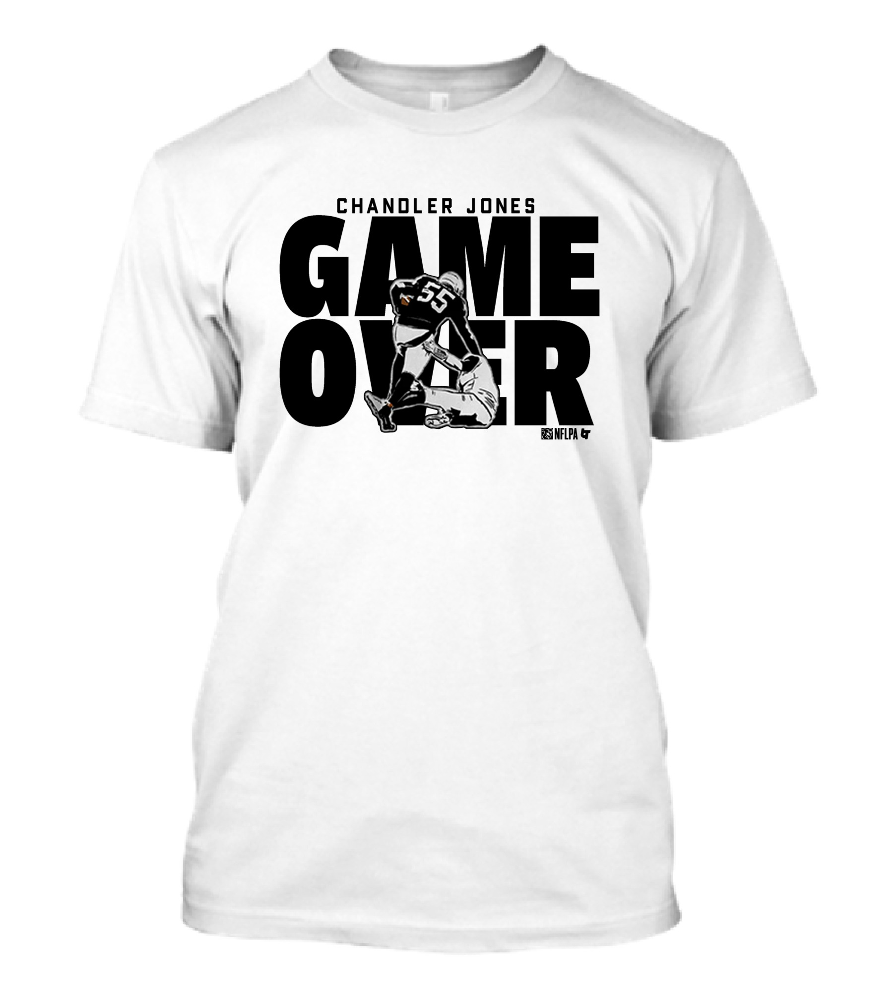 Chandler Jones Game Over NFLPA 55 Player Tackle T-Shirt