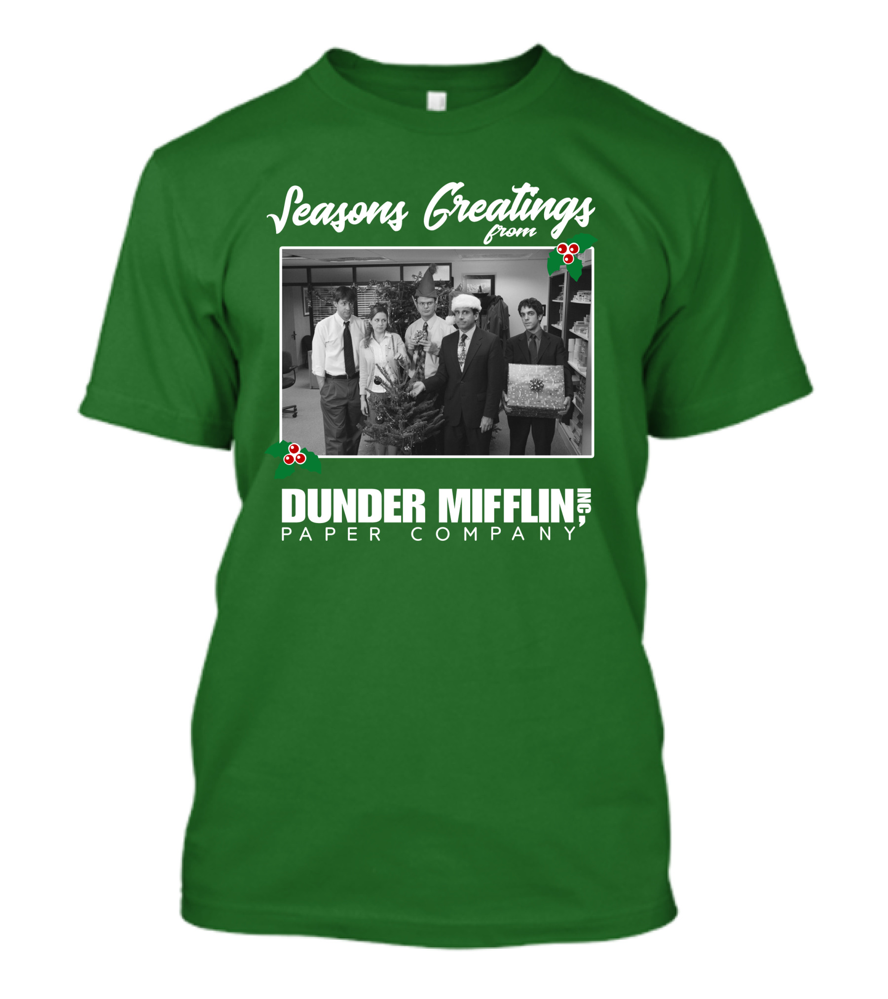 Seasons Greetings From Dunder Mifflin Paper Company Holiday Photo T-Shirt