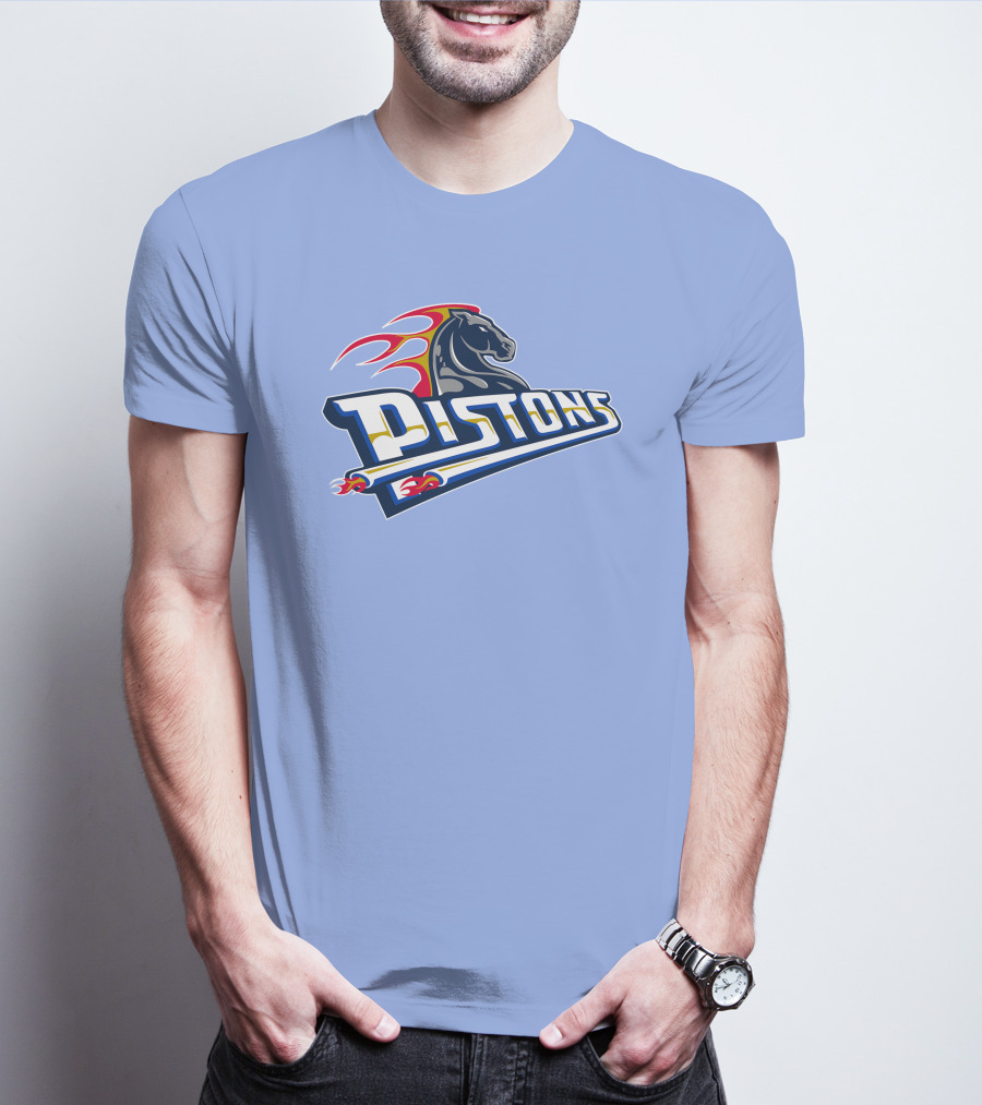 Pistons Horse Flames T-Shirt