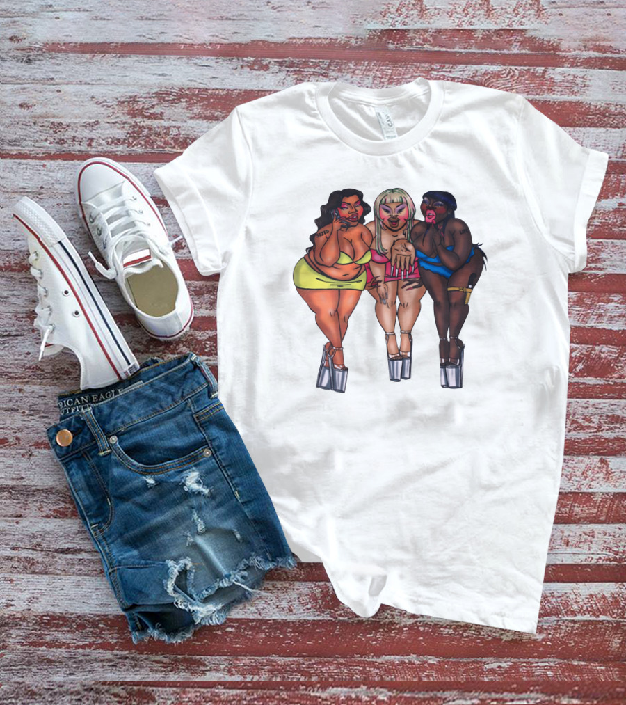Sizedthebrand Bold Characters Trio Sized For Life T-Shirt