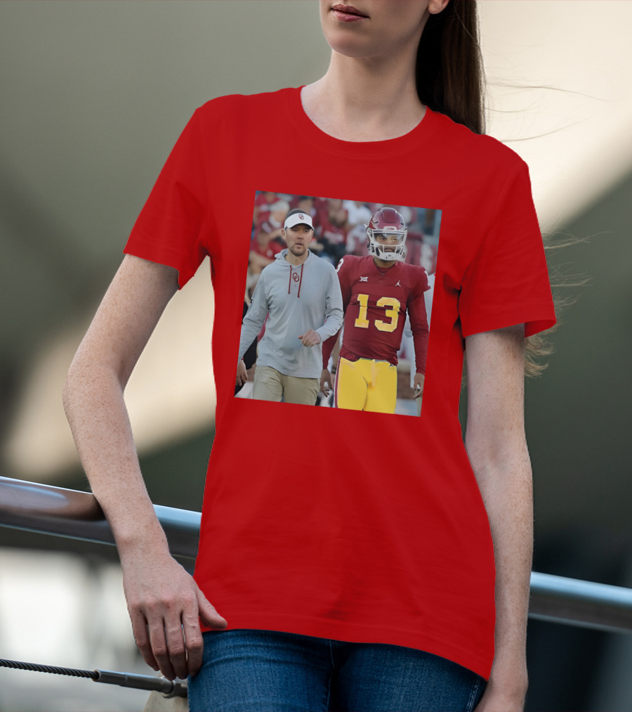 Caleb Williams And Spencer Rattler Oklahoma Football Showdown T-Shirt