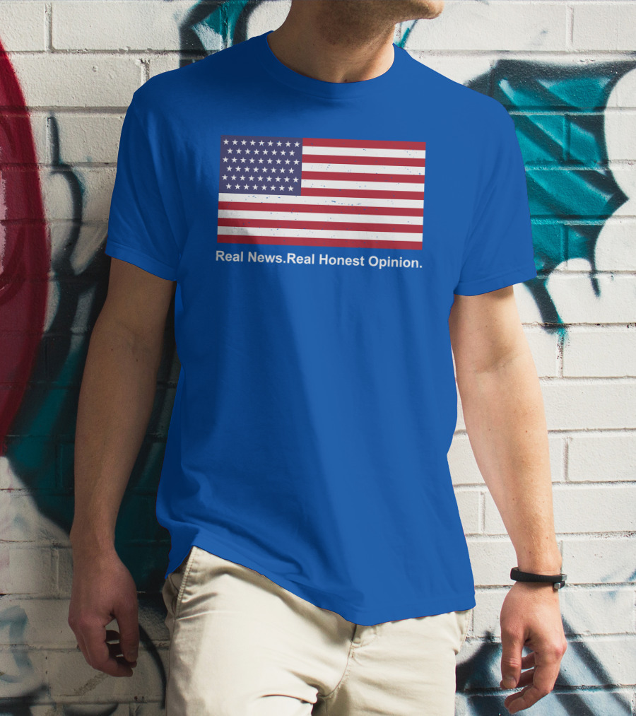 Real News Real Honest Opinion American Flag T-Shirt