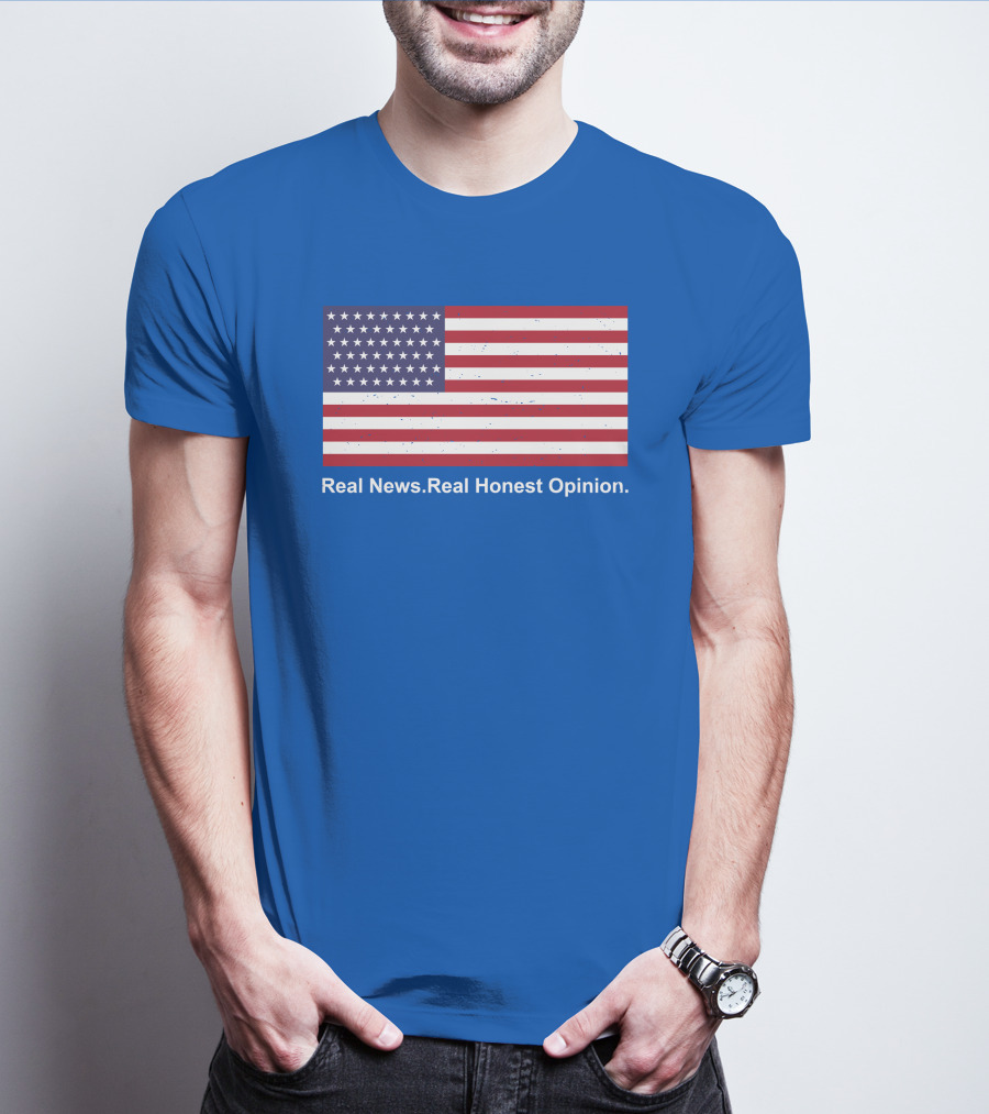Real News Real Honest Opinion American Flag T-Shirt
