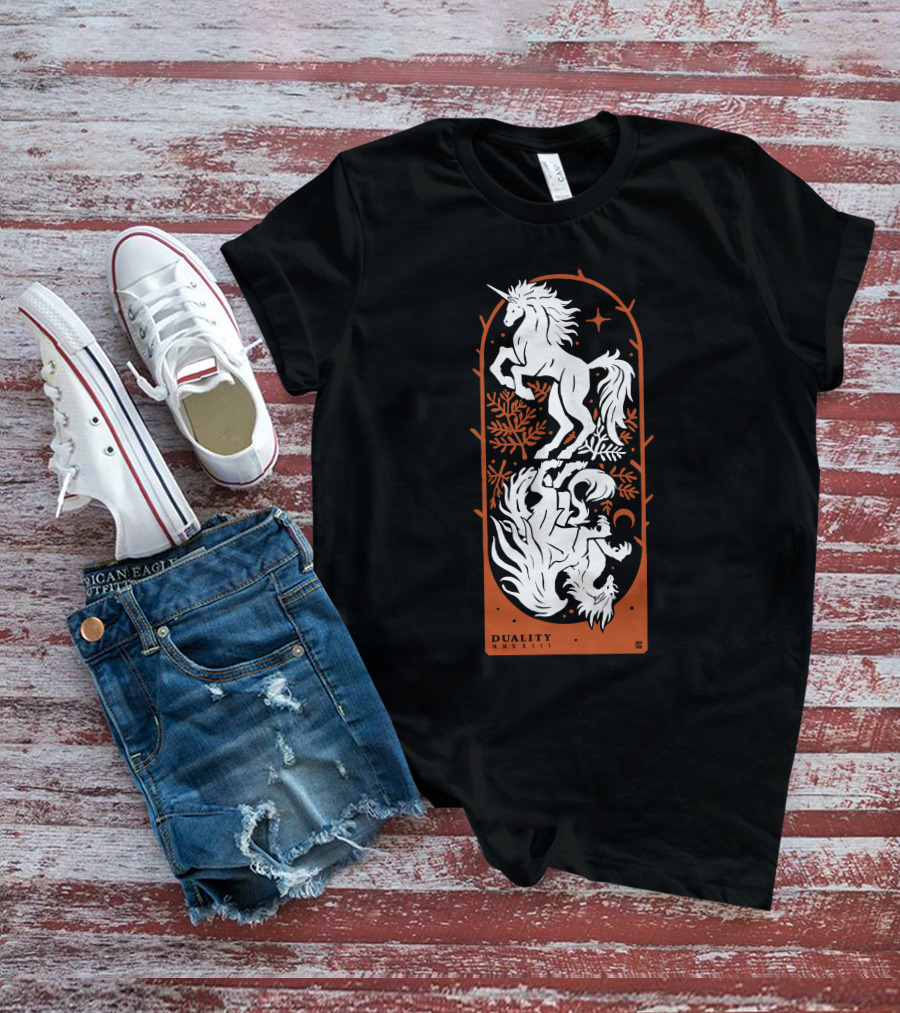 Duality Unicorn And Dragon Mystic T-Shirt