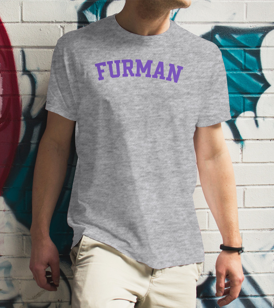 Furman University Purple Text T-Shirt