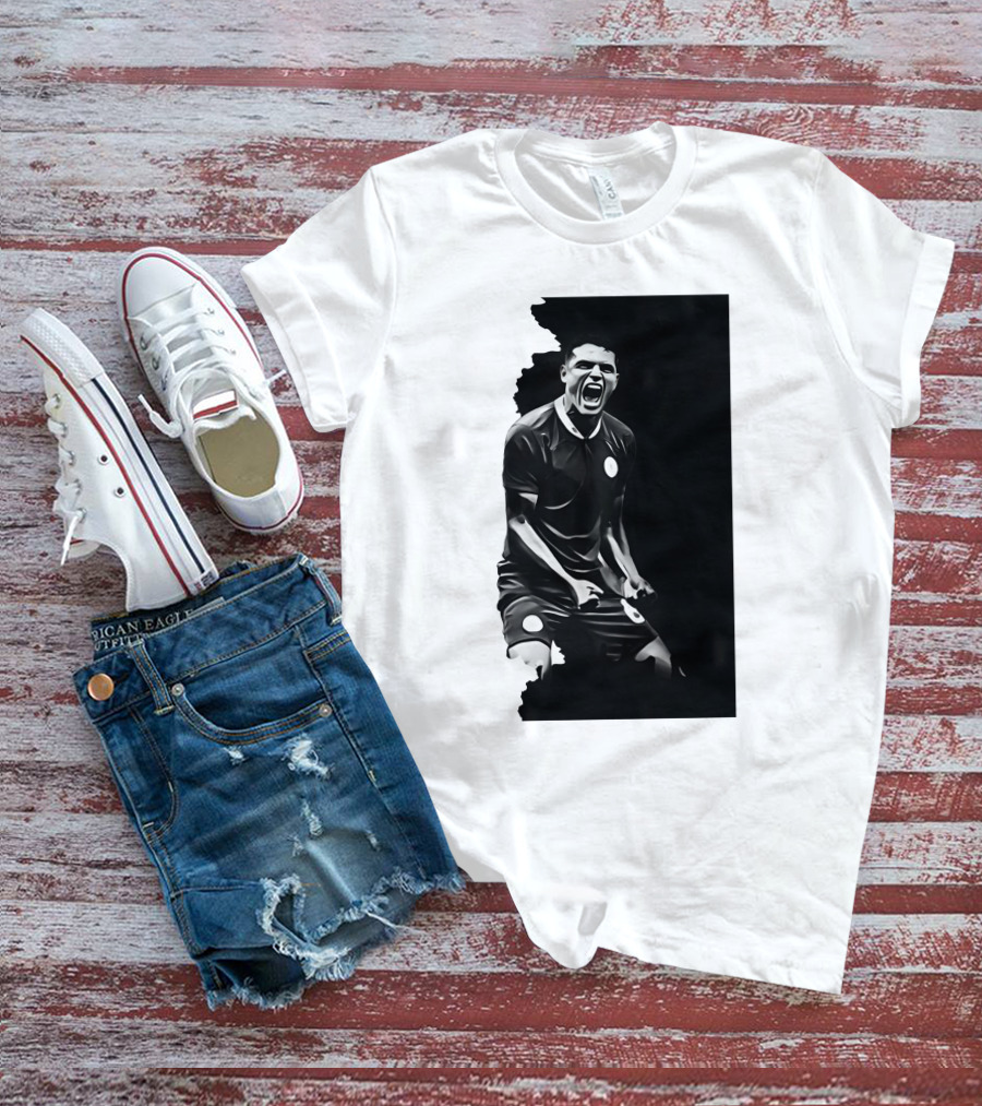 The Byline Show O Monstro Football Player Celebration Monochrome T-Shirt