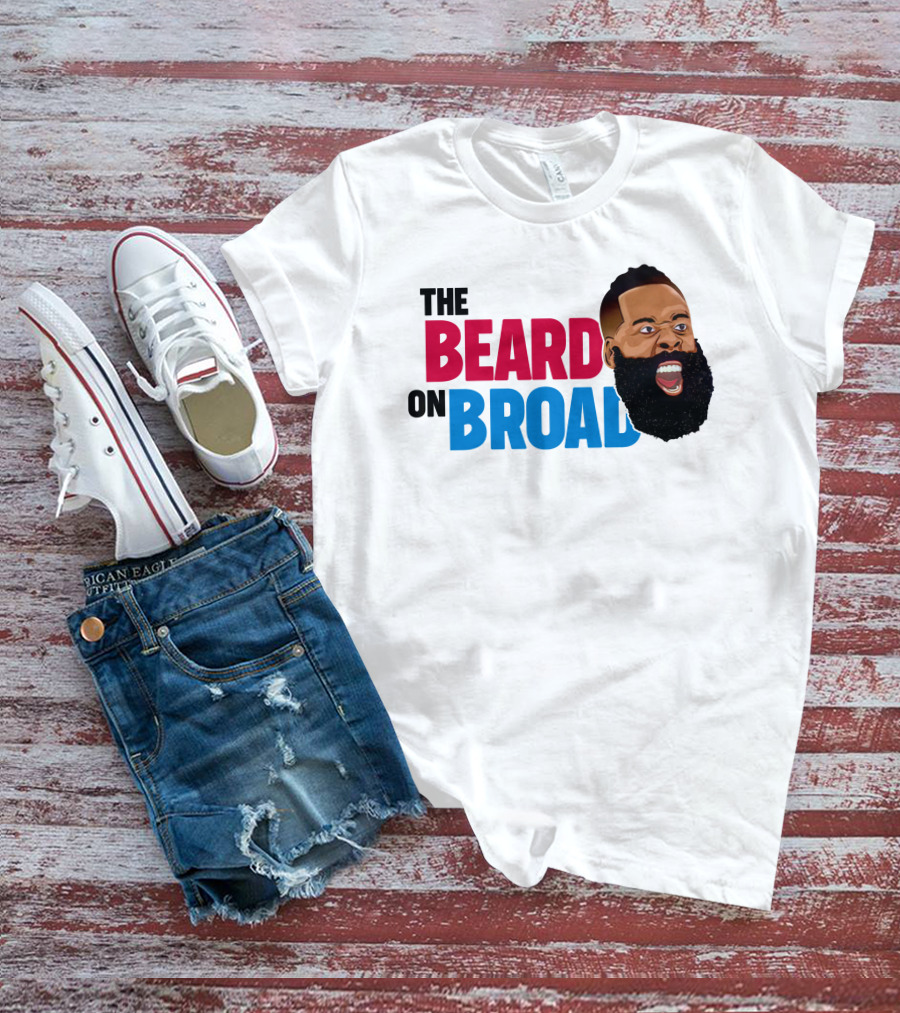 The Beard On Broad Basketball Icon Shouting T-Shirt