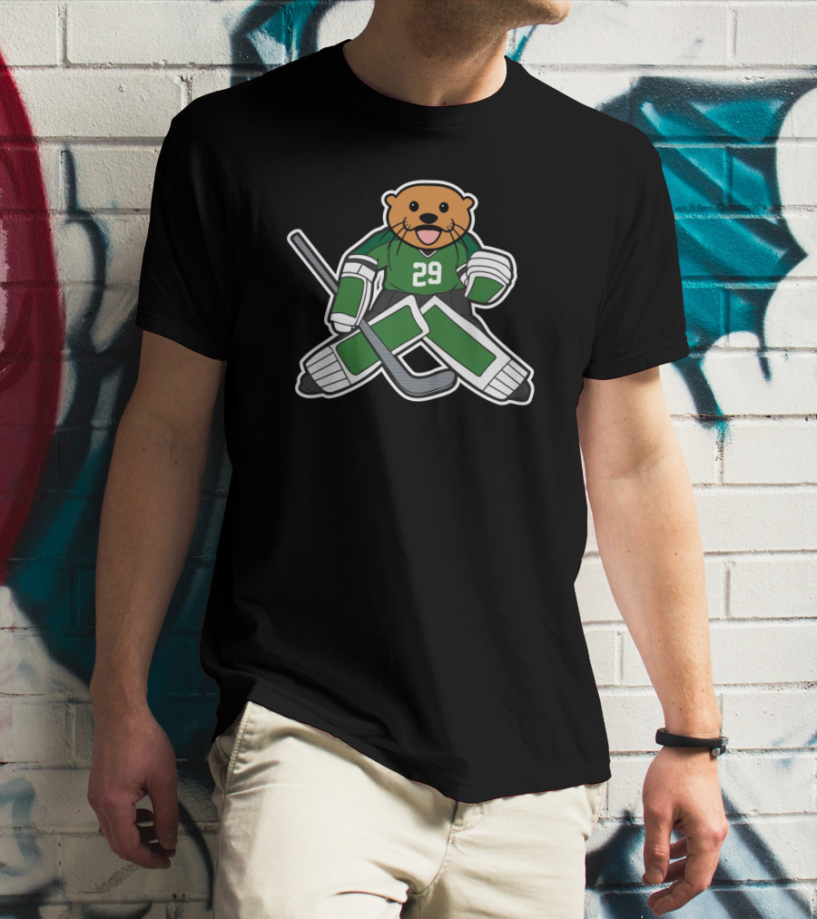 Dallas Stars Jake Otter 29 Hockey Mascot Cartoon T-Shirt