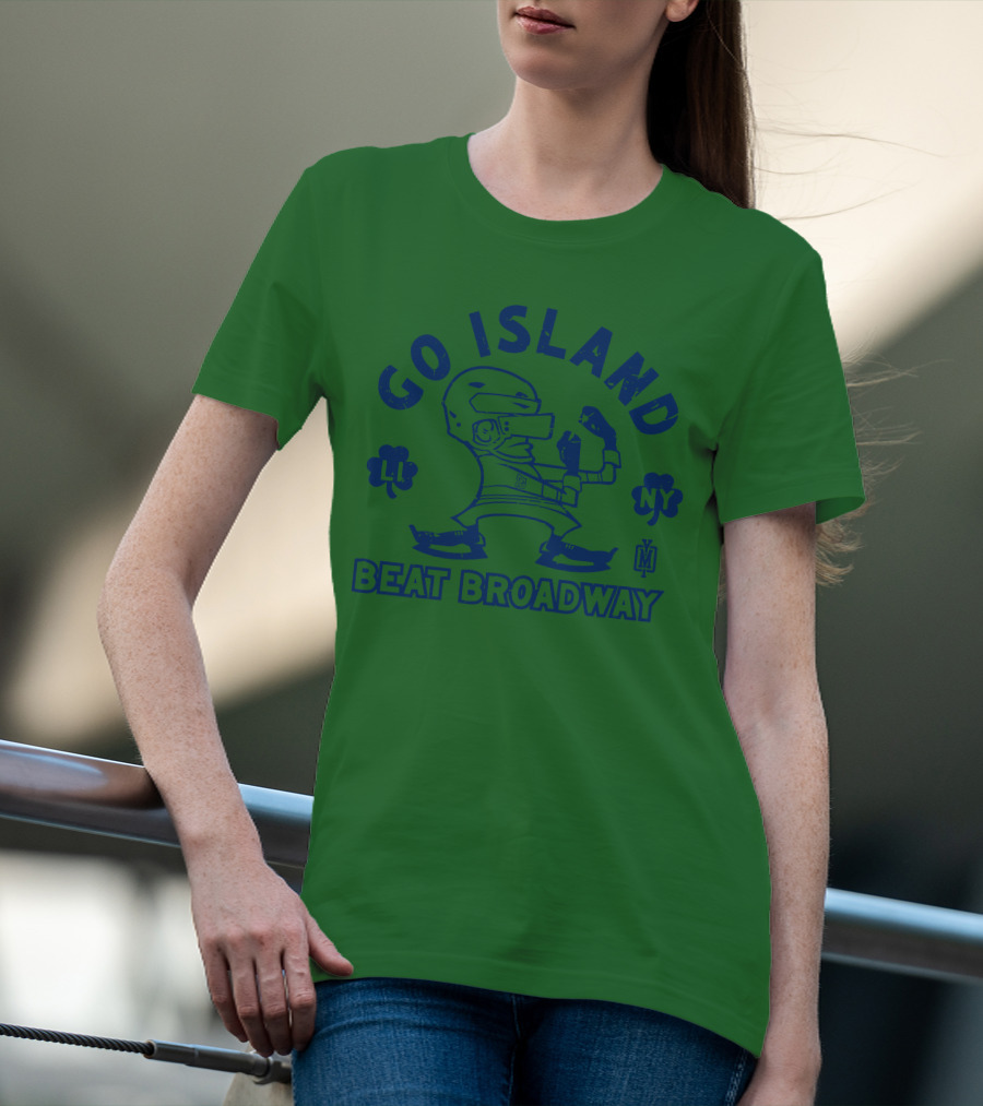 Go Island Beat Broadway NY LI Helmets Yes Men Outfitters T-Shirt