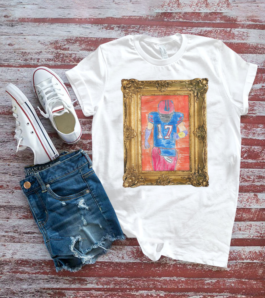 Grayson's Masterpiece 26 Store Football Art 17 In Ornate Gold Frame T-Shirt