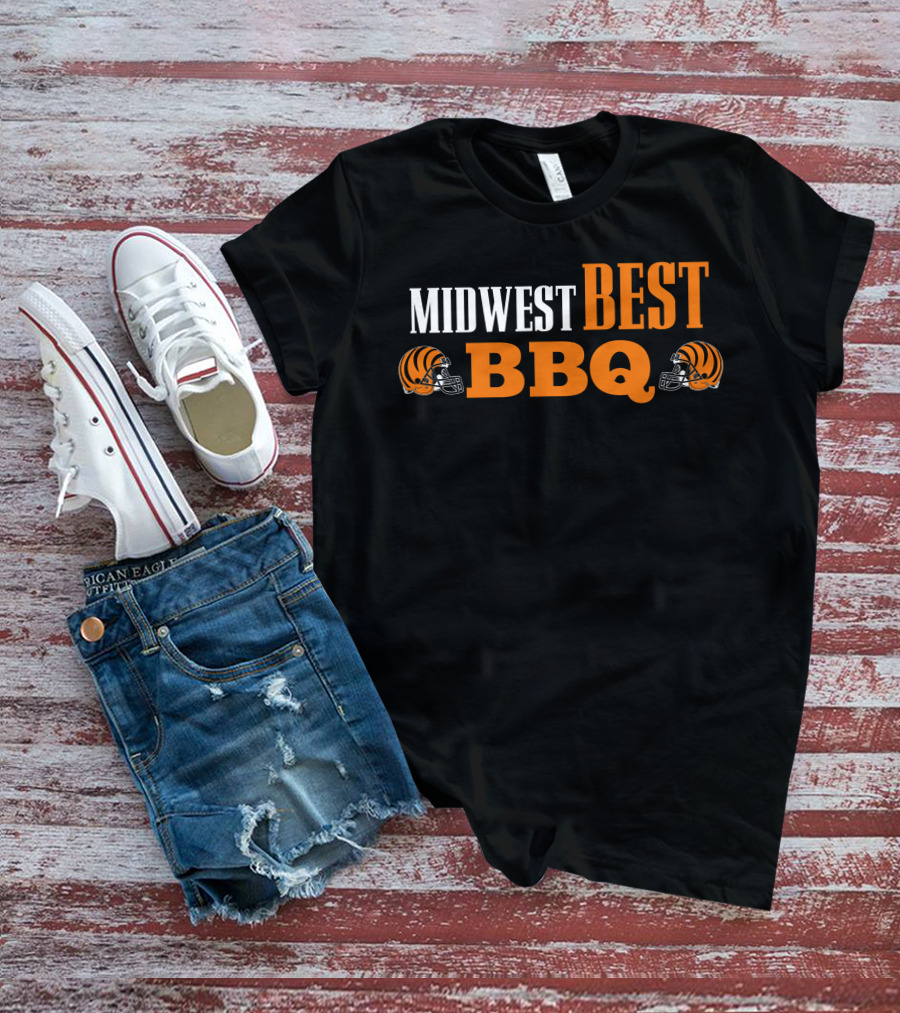 Midwest Best BBQ Bengals Football Helmets T-Shirt