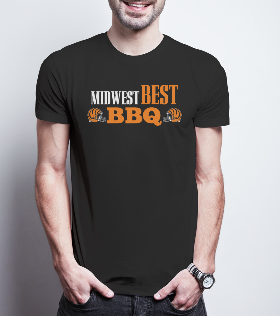 Midwest Best BBQ Bengals Football Helmets T-Shirt
