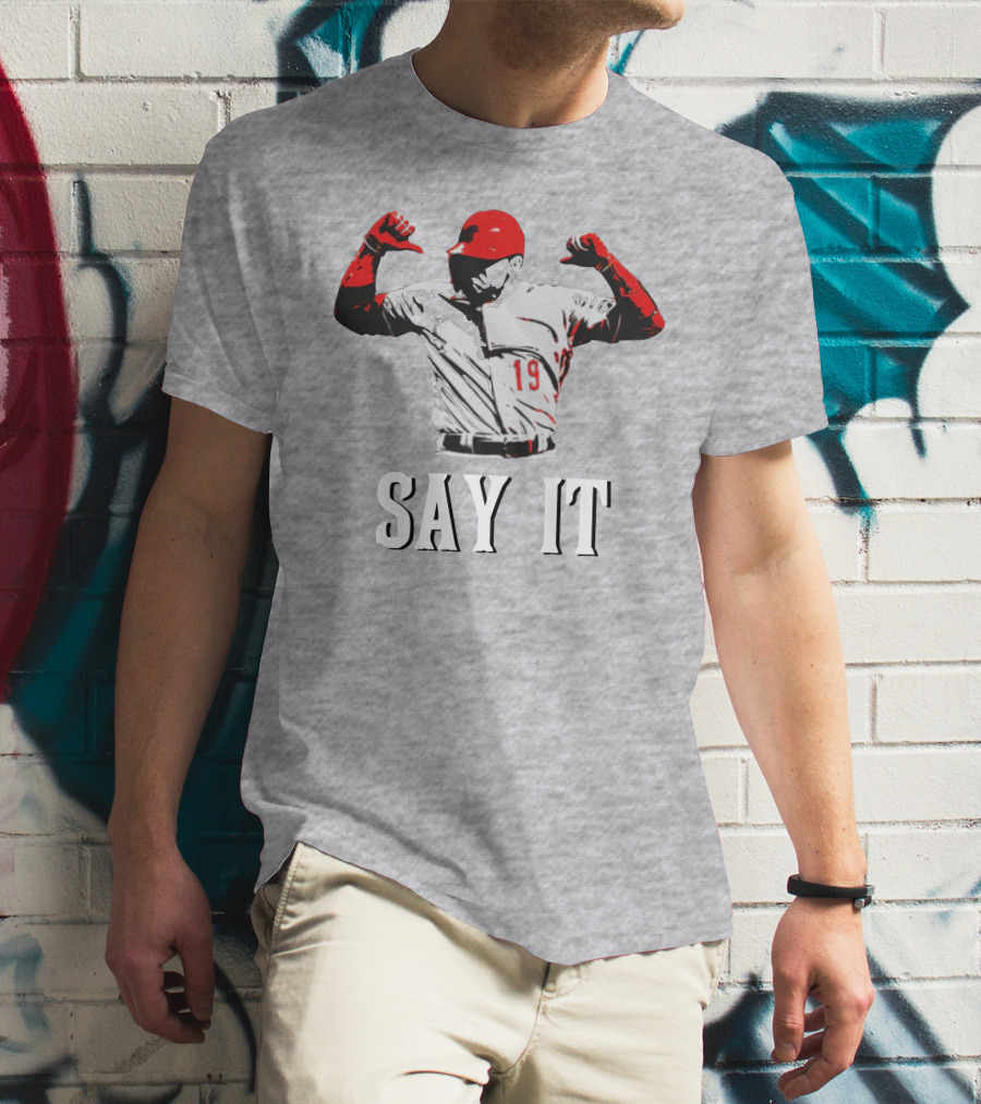 Say It Votto Still Bangs Baseball Tribute Iconic Player Number 19 T-Shirt