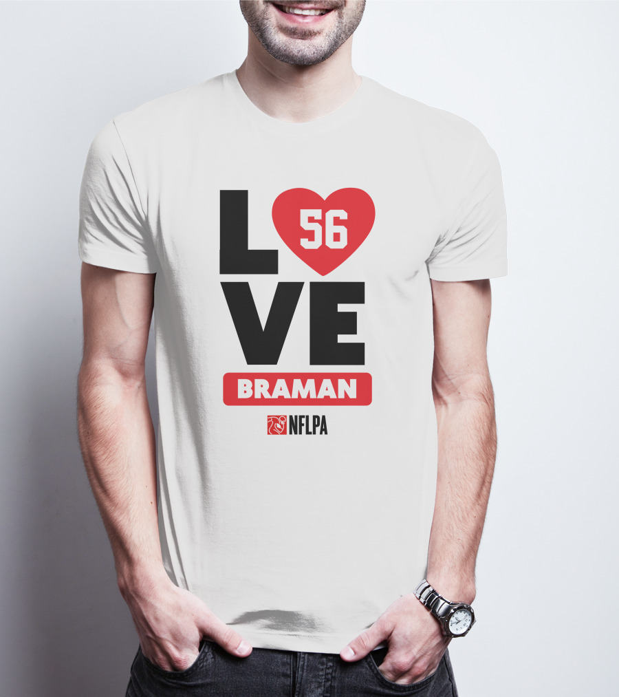 LOVE 56 BRAMAN NFLPA T-Shirt