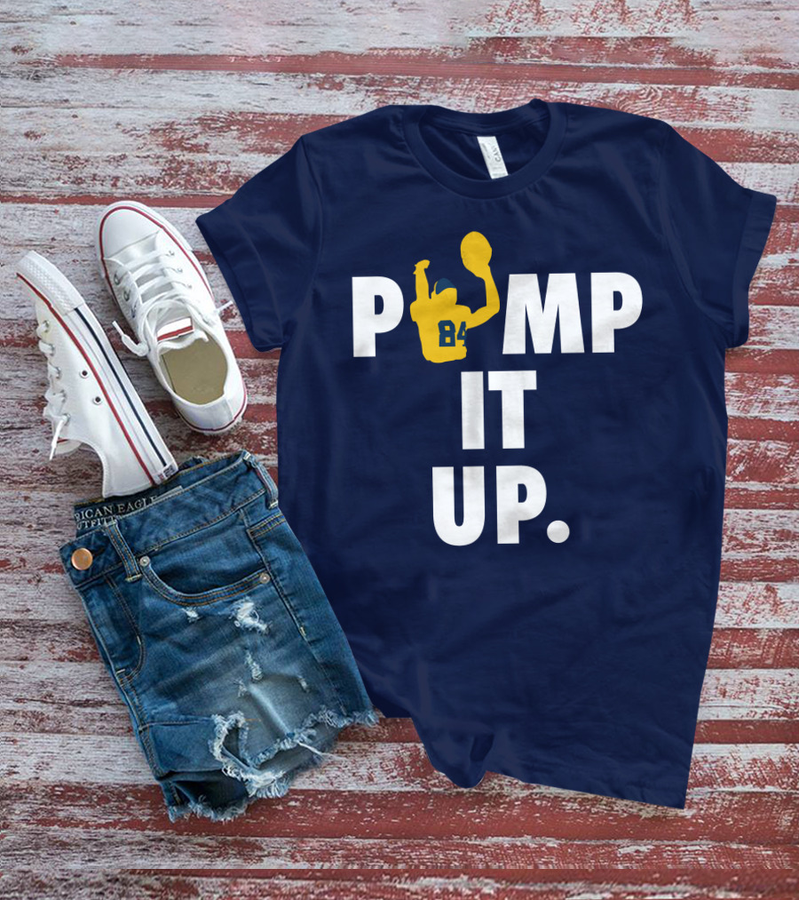 Bluebyninety Pump It Up Football Silhouette 84 T-Shirt