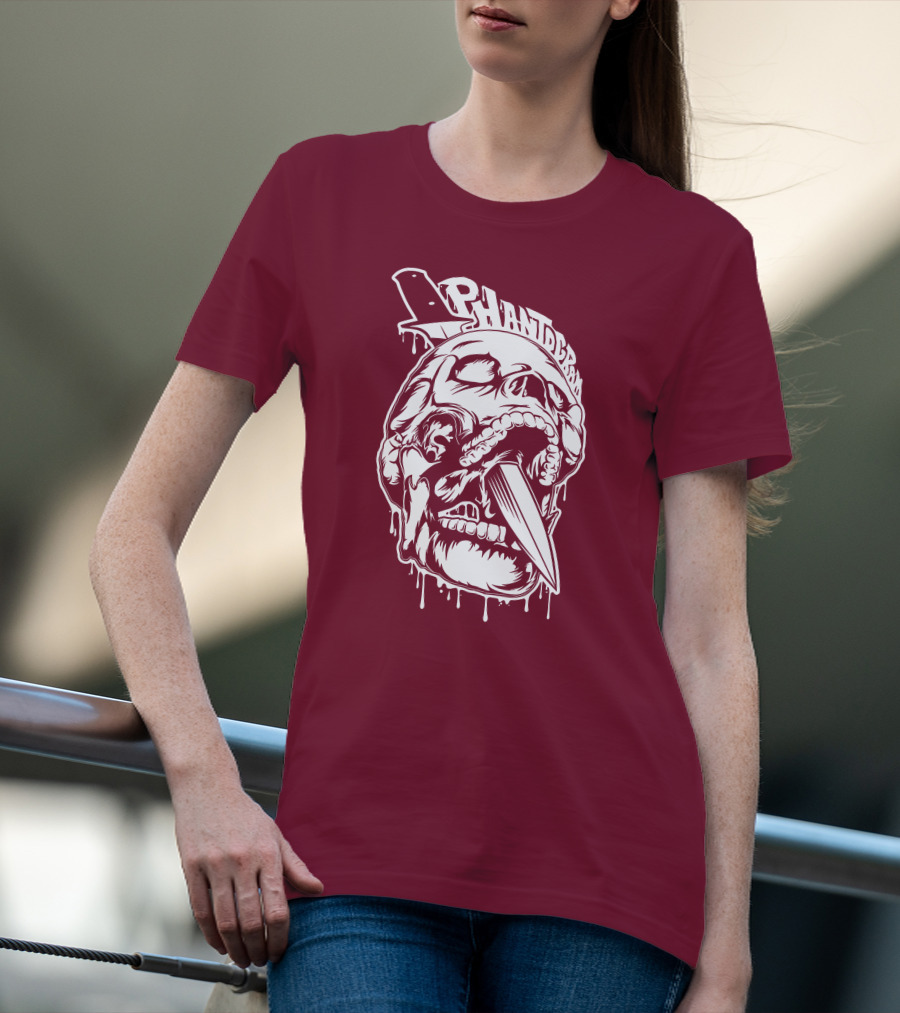 Phantogram Skull With Knife In Mouth T-Shirt