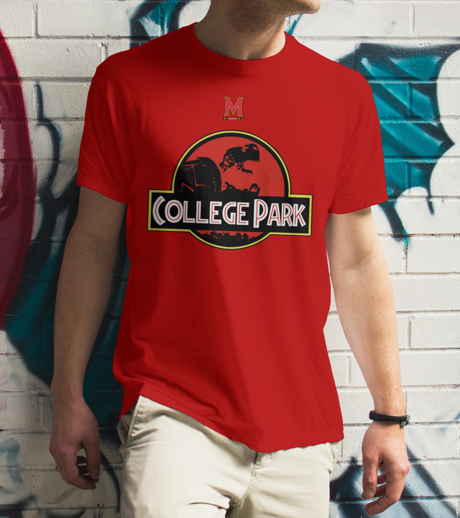 Maryland Terrapins Jurassic Park Inspired College Park T-Shirt