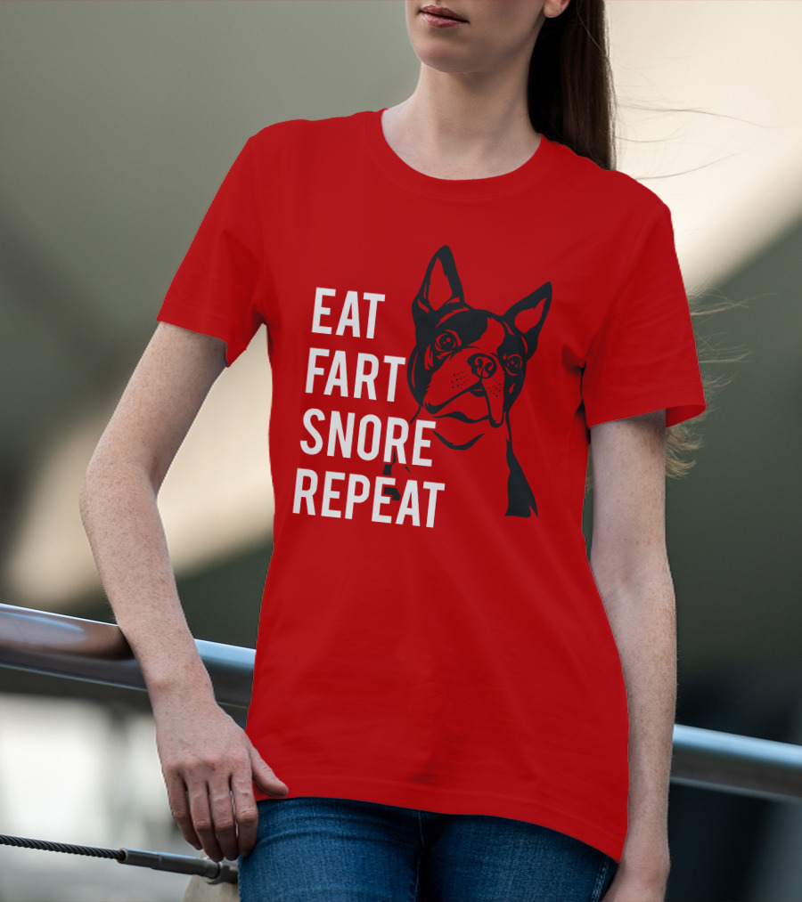 EAT FART SNORE REPEAT Bulldog T-Shirt