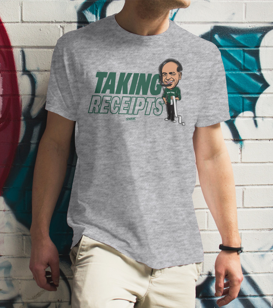 Taking Receipts New York Football Fans Sack Studios T-Shirt