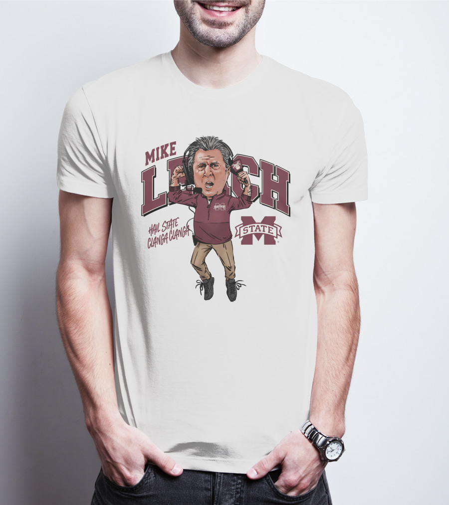 Mike Leach Hail State Clanga Clanga Mississippi State Coach T-Shirt