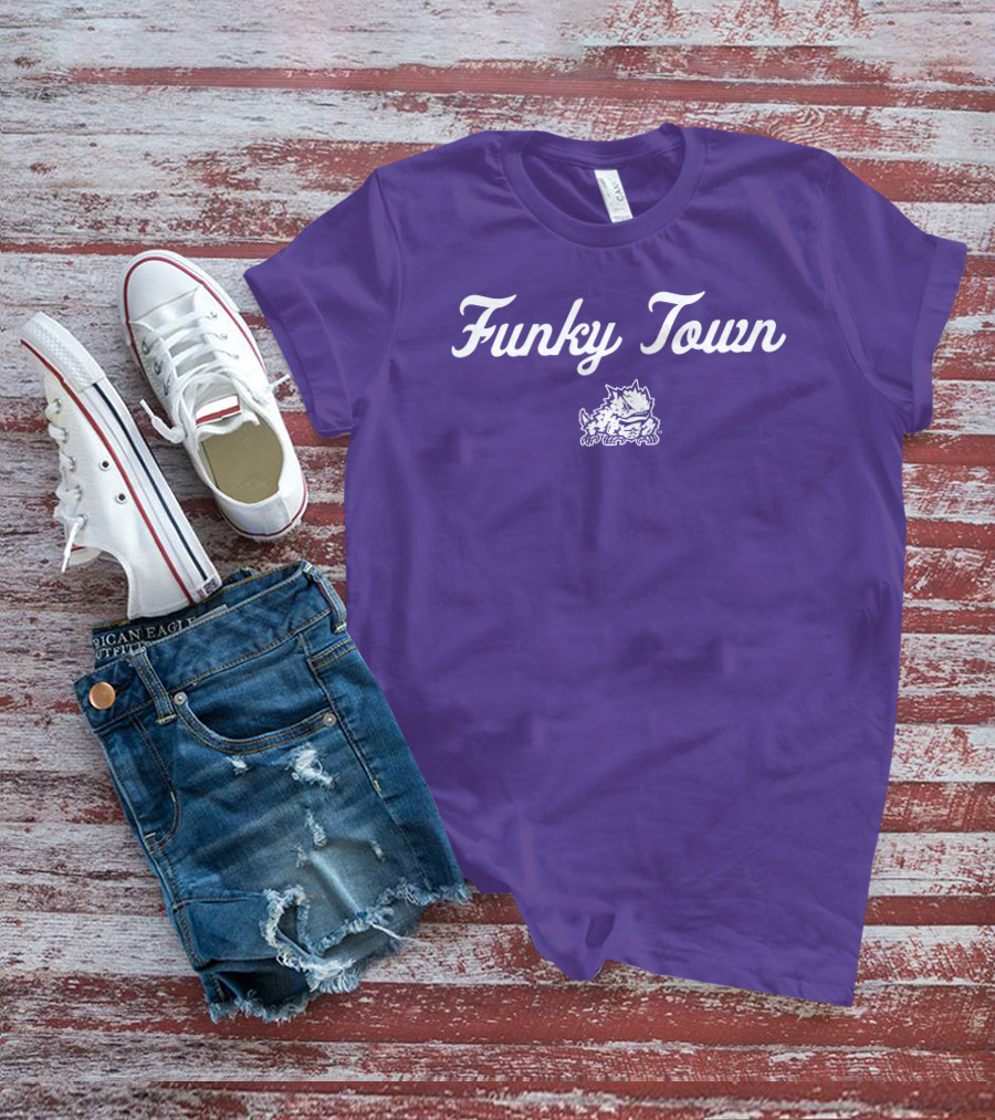 Funky Town TCU Horned Frogs Football Vintage Retro T-Shirt
