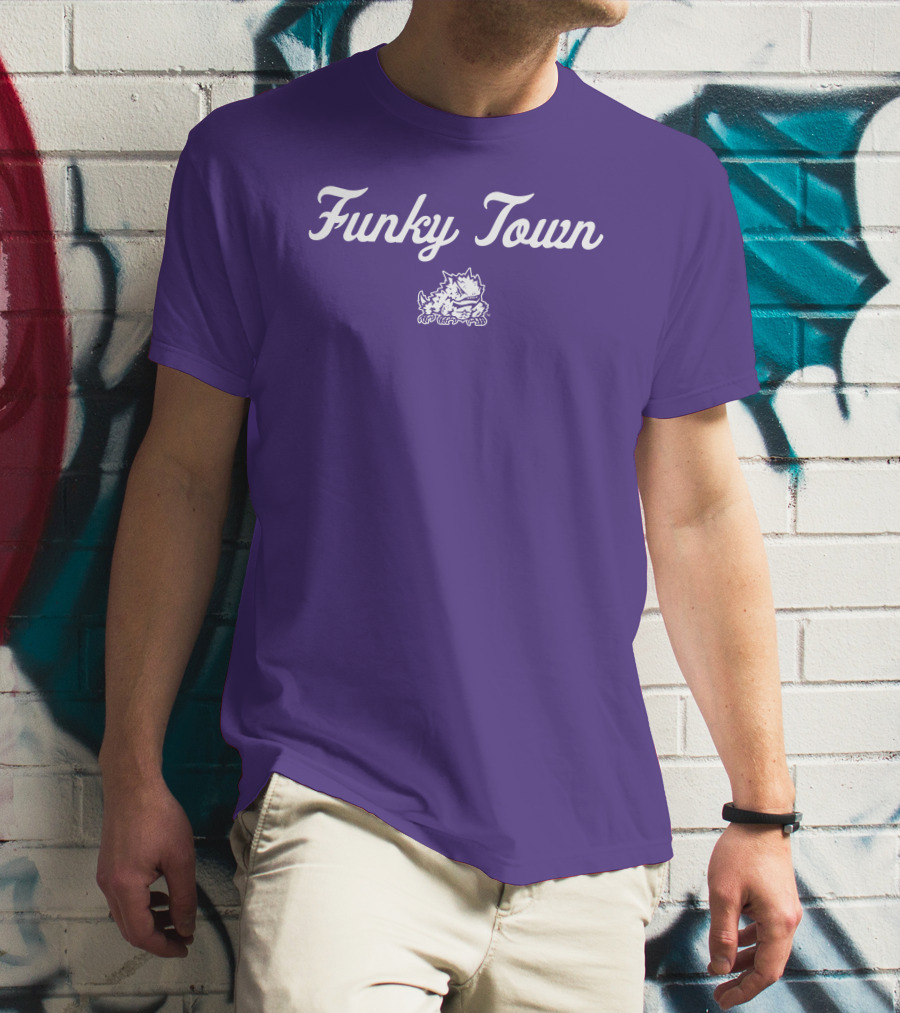 Funky Town TCU Horned Frogs Football Vintage Retro T-Shirt