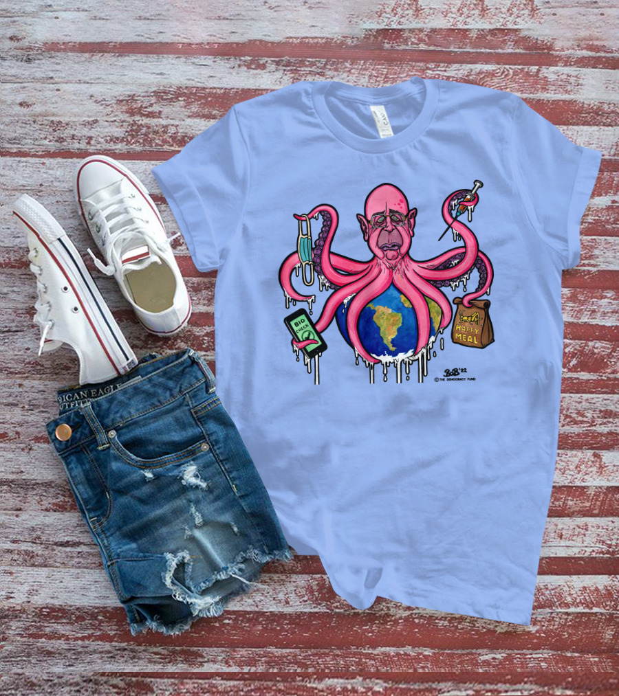 Schwabtopus Earth Bio Check Mask Happy Meal Dripping Syringe T-Shirt