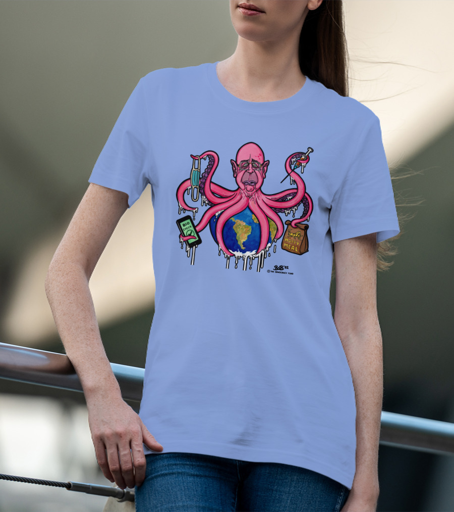 Schwabtopus Earth Bio Check Mask Happy Meal Dripping Syringe T-Shirt