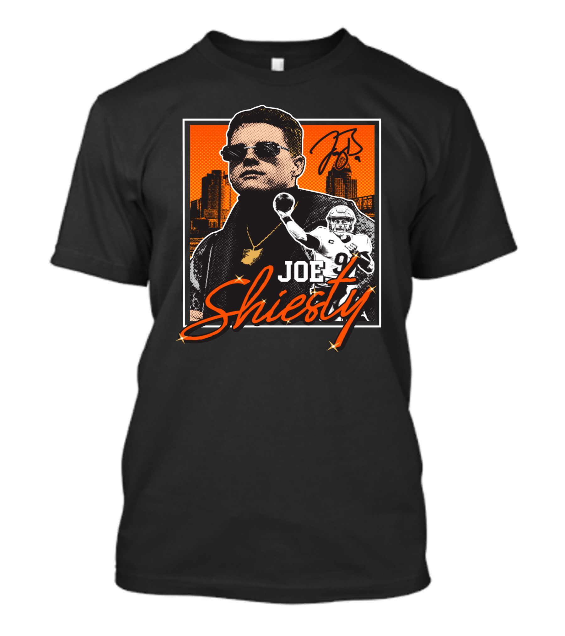 Joe Shiesty 9 Signature Urban Skyline Football T-Shirt